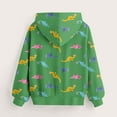 thumbnail image 4 of Girls Clothes, Kids Dinosaur Hoodies Long Sleeve Girls Boys Hooded Sweatshirt with Pocket Pullover Top Fall Winter Clothes 4-14T (11 Years, Green), 4 of 4