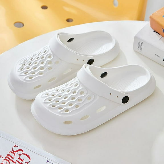 Anti-Slip Garden Clogs for Women and Men, Anti-Slip Shower Shoes Heel Strap Sandals Lightweight Slippers Beach Home Casual Wear Soft Air Cushion Sole Slides