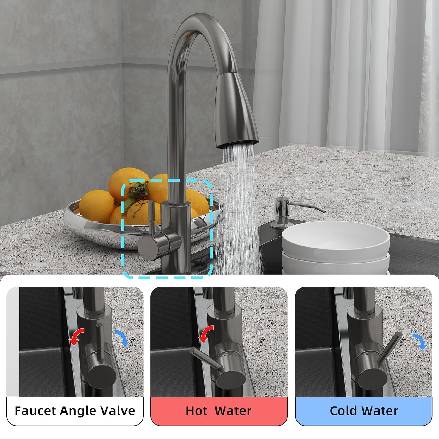 lemontalking 28" Drop In Kitchen Sink Stainless Steel Single Bowl Top Mount Black