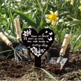 thumbnail image 4 of Heart Shaped Lily Garden Stake Memorial Remembrance Plaque Stake for Cemetery Acrylic Waterproof Sympathy Garden Stakes for Yard Grave Cemetery DIY, 4 of 9