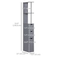 thumbnail image 3 of HOMCOM Narrow Bathroom Floor Cabinet with Drawer, Open Shelves, 3 of 10