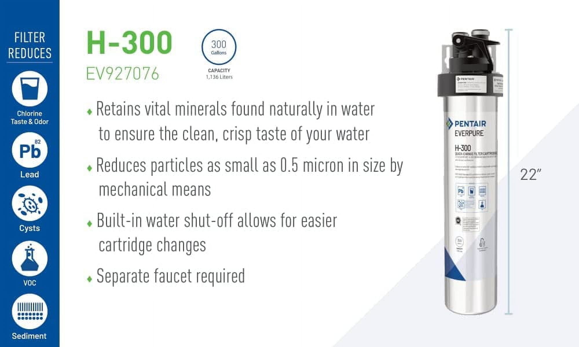 Everpure H-300 Water Filter Replacement Cartridge (EV9270-72 or EV9270-71)