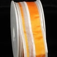 thumbnail image 2 of The Ribbon People Orange and White Striped French Wired Craft Ribbon 1.5" x 22 Yards, 2 of 2