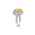 thumbnail image 5 of 5.64 Carat (Ctw) Citrine and White Topaz Halo Ring in Sterling Silver for Women, 5 of 6