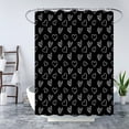 thumbnail image 2 of Valentine''s Day Shower Curtain Black White Love Heart Romantic Sweetheart Lover Theme Sweet Couple Creative Holiday Bathroom Curtains Decor with Hooks, 2 of 4