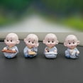 thumbnail image 6 of TNOBHG Durable Resin Animal Ornament 1/4pcs Resin Ornament Colorful Little Monk Sculptures for Home Table Decoration Resin Monk Ornament, 6 of 8