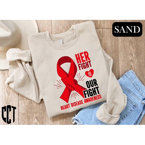 Heart Disease Awareness Sweatshirt,Heart Awareness Shirt,Heart Disease Month Awareness Tee,Shirt for Warrior,Heart Warrior Tee,CHD Awareness TSHIRT All Size S-5XL