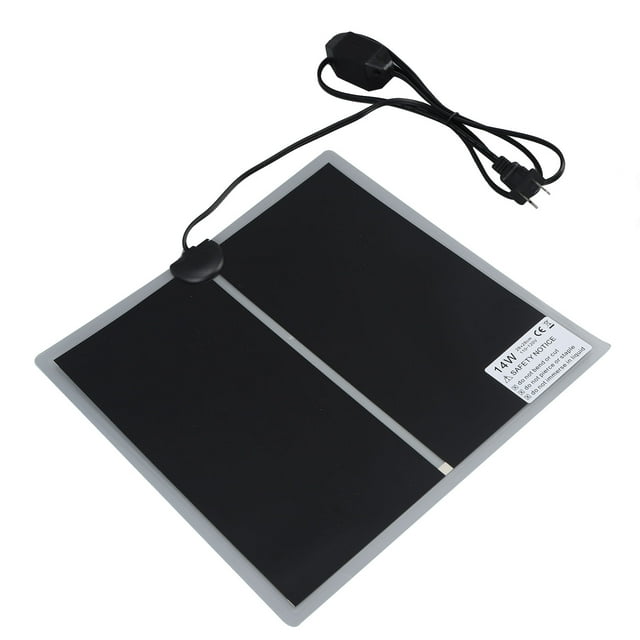 Chauffage Rapide Température Réglable Coussin Chauffant Reptile Électrique Intérieur sous Réservoir Tapis Chauffant Imperméable pour Tortues Lézards Grenouilles