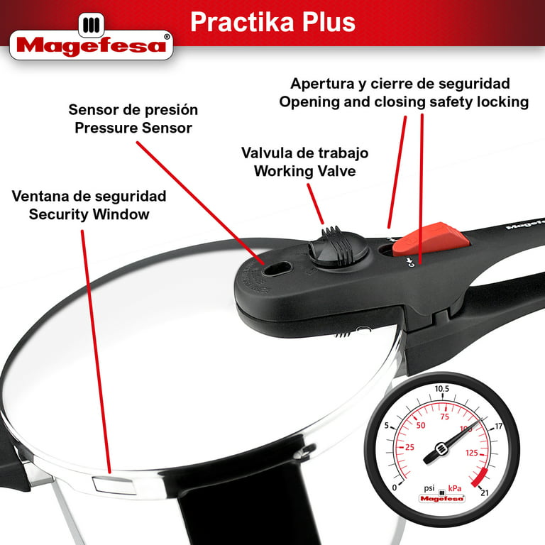 MAGEFESA ® Practika Plus Super Fast pressure cooker, 4.2 and 6.3