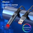 thumbnail image 3 of Electric Lighter USB 0.8M Cable Windproof Waterproof, Zinc Alloy Material, Compact and Convenient for Daily Use, Traveling, Automotive, 3 of 10