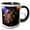 Black/White, variant on 3drose, Tiger in Fantasy Background, 15oz Mug