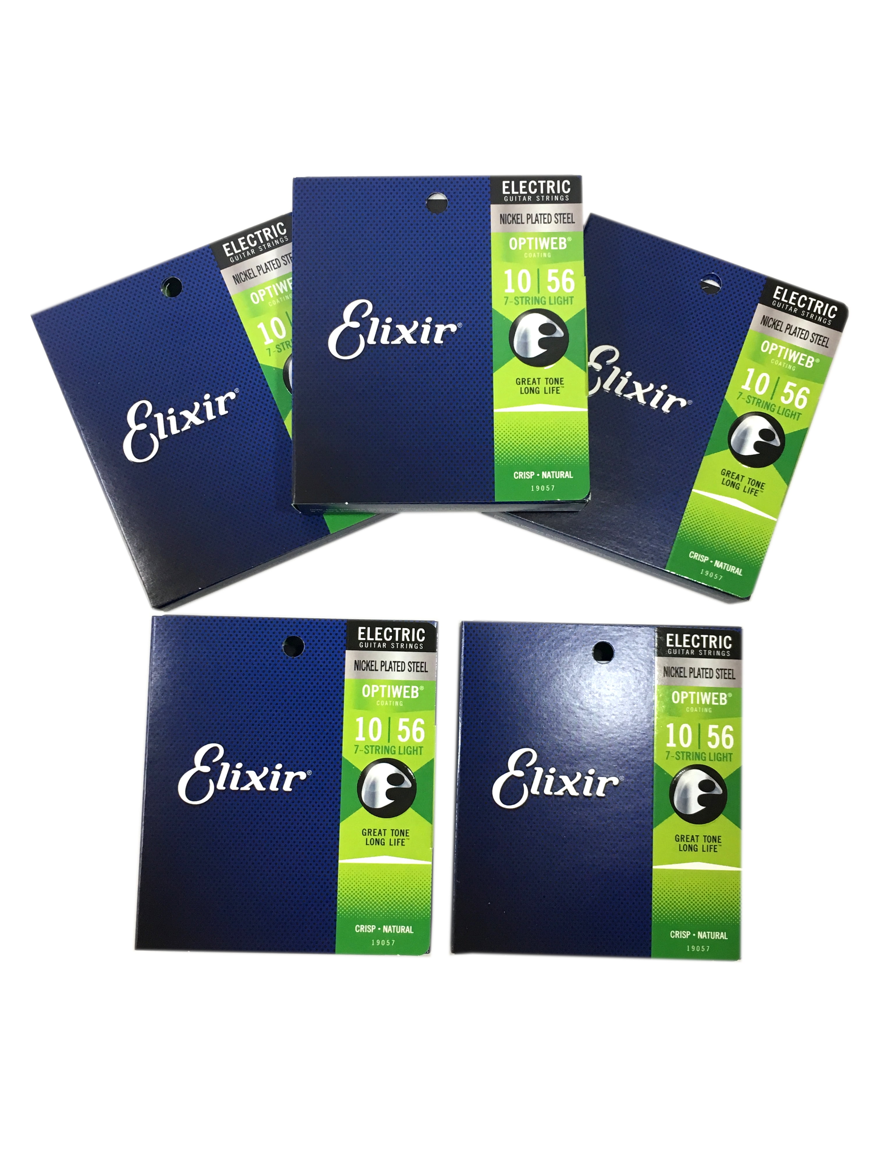 Elixir Electric Guitar Strings 5Packs 7 String Light 1056