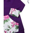 thumbnail image 2 of Baby Girl Clothes Cute Baby Girls Outfit Hoodie Floral Pant Toddler Infant Baby Girl Outfit 2Pcs Set 6-12 Months, 2 of 7