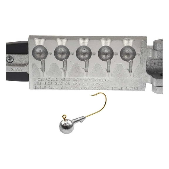 Do It Mold Round Head Jig Sz: 1 oz Collar: Reverse Barb