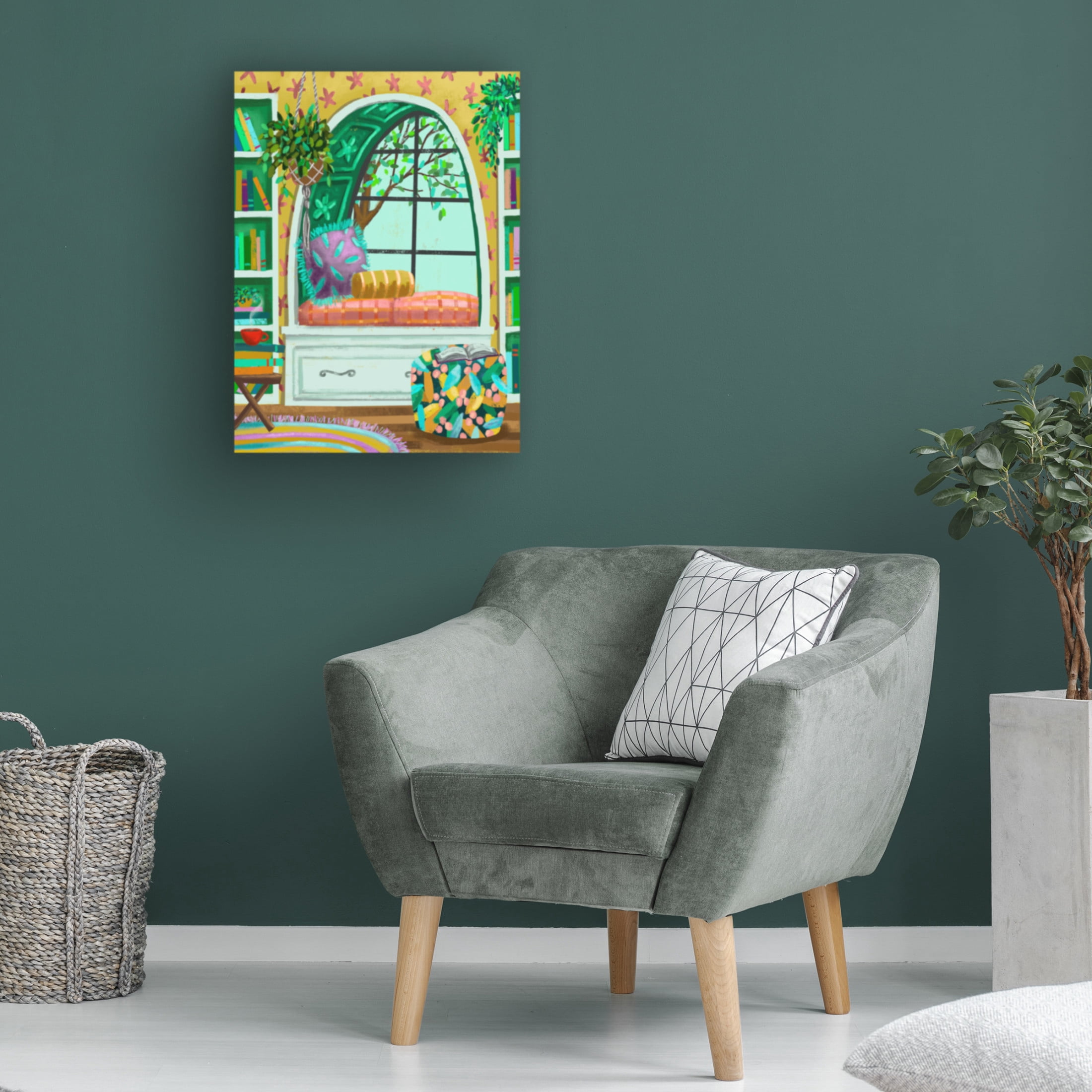 Canvas Wall Art - Christine Rotolo 'Reading Nook' Wall Art for Living Room, Bedroom, or Office Décor by Trademark Fine Art - 18 x 24 Inches