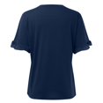 thumbnail image 4 of Gerichy Womens Summer Tops, Women's Short Sleeve Casual T Shirts Summer Ruffle Plain Round Neck Loose Fit Tee Blouse Tops, 4 of 5