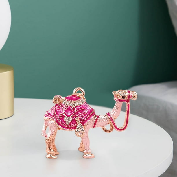 Adornos para San Valentín, regalos para San Valentín, llavero con incrustaciones de camellos, regalo artesanal, camello decorativo.