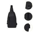 thumbnail image 6 of Milageto Men Chest Bag Casual Tote Bag Mini Shoulder Bag for Running Cycling Climbing Black, 6 of 8