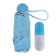 thumbnail image 2 of Dual Use Umbrella, Windproof Blue Capsule Umbrella Wide Coverage Rainproof Portable with Storage Box for Travel for Commuting, 2 of 7