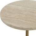 thumbnail image 2 of Uttermost Malya Travertine Accent Table in Tan, 2 of 8