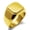 Gold, variant on Tioneer Stainless Steel Silver, Black, Gold Square Flat Top Biker Style Cubic Zirconia Polished Signet Ring