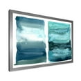 thumbnail image 2 of Designart 'Abstract Blue Ocean Aquatic Impression II' Modern Framed Art Print, 2 of 4