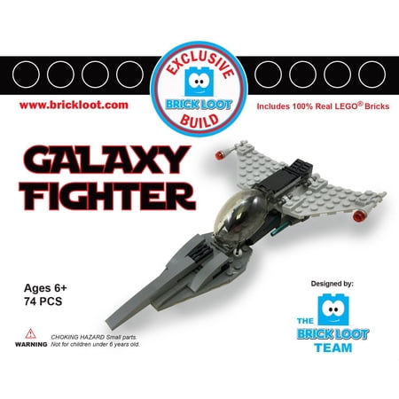 Exclusive Brick Loot Build Galaxy Fighter Jet Aircraft - 100% LEGO bric