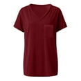 thumbnail image 6 of Women Summer Tops Womens T Shirts Short Sleeve V-Neck Shirts Cute Fit Summer Casual Tee Tops, 6 of 6