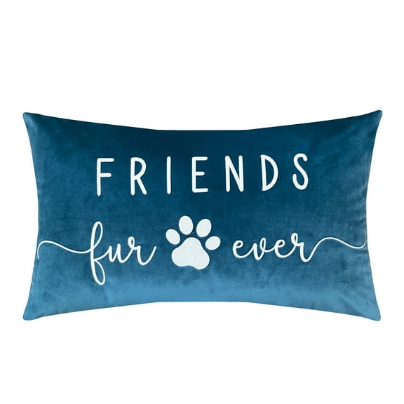 STUDIOCHIC Home 16" x 26" Pet Lovers "Friends Fur Ever" Decorative Pillow