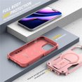 thumbnail image 4 of Case for iPhone 16 Plus,Military Grade [Built-in Kickstand] Magnetic Dual-Layer Heavy Duty Shockproof Protection TPU+PC Phone Case for iPhone 16 Plus,6.7 Inch 2024 (Pink), 4 of 15