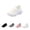 White, variant on Girls Boys Walking Shoes Mesh Knit Breathable Orthopedic Lace-Up Wide Width Barefoot Shoes Rubber Sole Outdoor Slip On Casual Tennis Sneakers with Arch Support