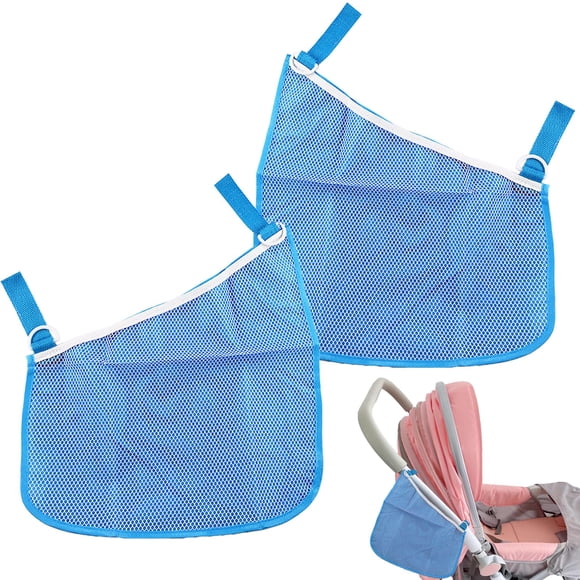 Mingxiong Organizador lateral de malla para cochecito, 2 piezas, azul
