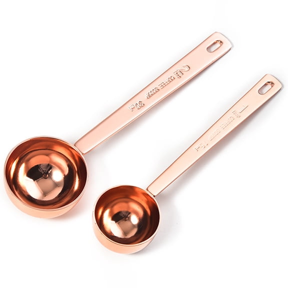 2Pcs 15ML+30ML Coffee Scoop,Stainless Steel Tablespoon, Long Handle Coffee Sugar Powder Tea Scoop,Measuring Spoons