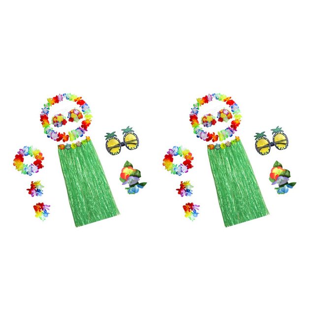 Minnieouse Accesorios de de hierba hawaiana, faldas largas para mujer, decoración de vestido, suministros para fiestas, vestido de baile, Tipo 7 2Conjunto