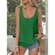thumbnail image 4 of Camiseta Sin Mangas Holgada con para Mujer, Cuello Redondo, Sin Mangas, Blusas Informales para Vacaciones, Verde Talla S, 4 of 9