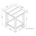 thumbnail image 5 of Furniture of America Deldrin Wood 1-Shelf Side Table in Gray (Set of 2), 5 of 5
