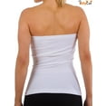 thumbnail image 7 of AllyCat 3 Pack Women's Seamless Stretch Long Bandeau Tube Top Ribbing Bottom Slimming Shirt, 7 of 7