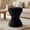 Black, variant on Leumius Velvet Ottoman,Upholstered Vanity Stool Chair,Sturdy Round Footstool for Makeup, Living Room, Bedroom, Entryway,Beige