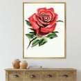 thumbnail image 2 of Designart 'Ancient Red Rose Flower III' Traditional Framed Canvas Wall Art Print, 2 of 5