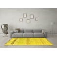 thumbnail image 3 of Ahgly Company Machine Washable Indoor Rectangle Oriental Yellow Industrial Area Rugs, 7' x 9', 3 of 4