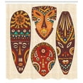 thumbnail image 3 of Ambesonne Tiki Bar Shower Curtain, Folk Art, 69"Wx84"L, Multicolor, 3 of 3