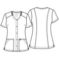 thumbnail image 7 of Cherokee Workwear Revolution Women's Scrubs Top Snap Front V-Neck WW622, 7 of 7