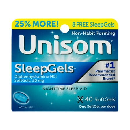 Unisom Sleep Gels Night Time Sleep Aid Soft Gels - 40 CT40.0 CT