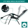 thumbnail image 3 of Amopatio Zero Gravity Chair with Adjustable Headrest and Cup Holder - Set of 2, Gray, 3 of 6