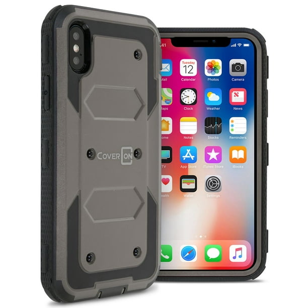 Coveron Apple Iphone X 10 Case Tank Series Hard Protective Armor Phone Cover Walmart Com