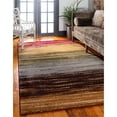 thumbnail image 2 of Unique Loom Barista Abstrait Rayures Zone Tapis 9' x 12' Rectangulaire Beige/marron, 2 of 2