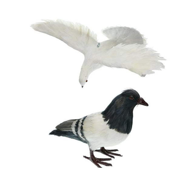 2 piezas lindo pájaro artificial decoración del árbol de Navidad artesanía