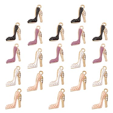 IFANLANDOR 20 Pcs Petits Breloques à Talons Hauts en Alliage pour Utilisation comme Porte-Clés de Chaussures et Pendentifs de Bijoux de Mode