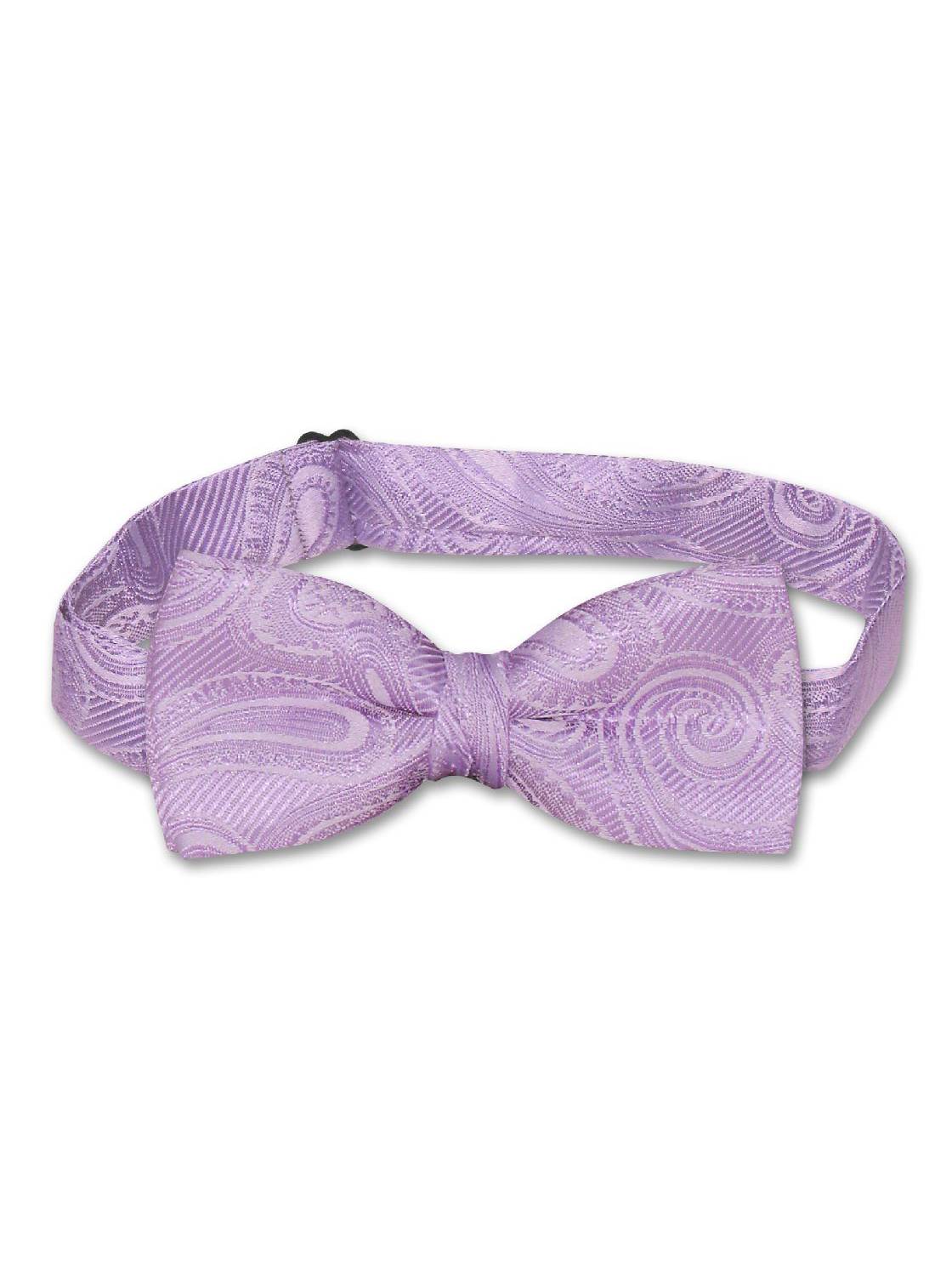 MENS BOW TIE PAISLEY PURPLE BOWTIE PRE-TIED BOW WITH CLIP