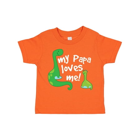 

Inktastic My Papa Loves Me Dinosaur Gift Toddler Boy Girl T-Shirt